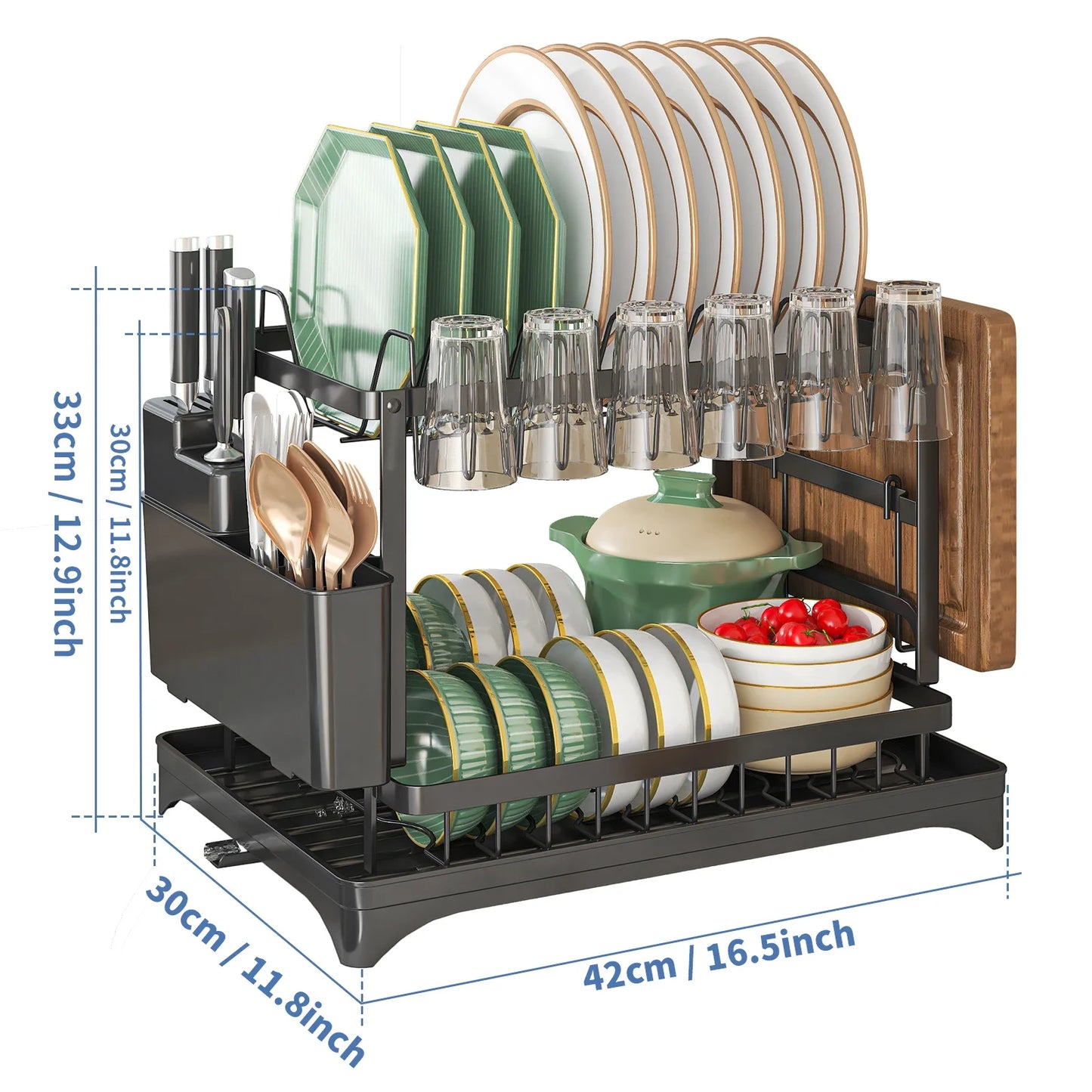 2-Tier Dish Drying Rack