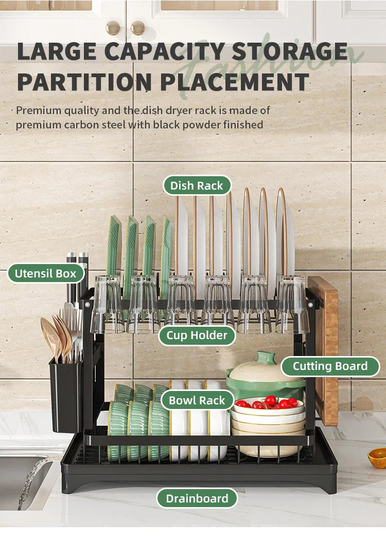 2-Tier Dish Drying Rack
