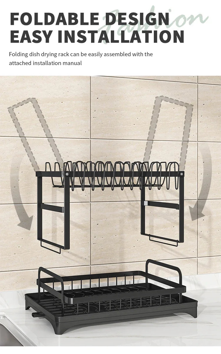 2-Tier Dish Drying Rack