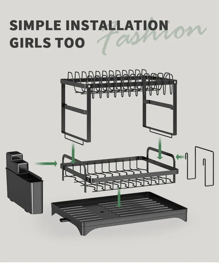 2-Tier Dish Drying Rack