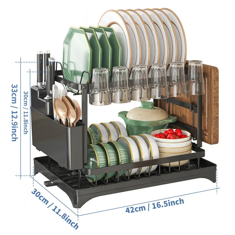 2-Tier Dish Drying Rack